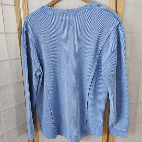 Sunnyside By Sundry Waffle Crew Neck Shirt - Long Sleeve - Picture 3 of 5